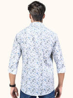 Load image into Gallery viewer, Men Smart Fit Floral Print Blue Full Sleeve Shirt
