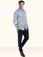 Load image into Gallery viewer, MENS COTTON SKY PRINTED SLIM FIT FULL SLEEVE CASUAL SHIRT
