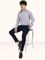 Load image into Gallery viewer, MENS COTTON SKY PRINTED SMART FIT FULL SLEEVE FORMAL SHIRT
