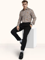 Load image into Gallery viewer, MENS COTTON MULTI COLOR PRINTED SMART FIT FULL SLEEVE FORMAL SHIRT
