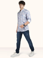 Load image into Gallery viewer, MENS COTTON SKY PRINTED SLIM FIT FULL SLEEVE CASUAL SHIRT
