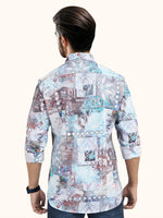 Load image into Gallery viewer, MENS CRACKER MULTI COLOR PRINTED SLIM FIT FULL SLEEVE CASUAL SHIRT
