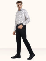 Load image into Gallery viewer, Men Smart Fit Floral Print White Full Sleeves Shirt
