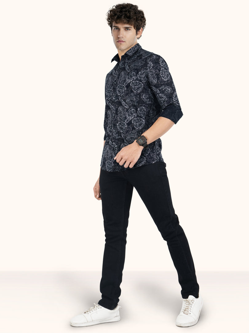 Men Smart Fit Floral Print Multicoloured Full Sleeve Shirt