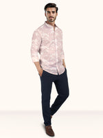 Load image into Gallery viewer, Men Smart Fit Floral Print Pink Full Sleeve Shirt
