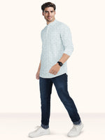 Load image into Gallery viewer, Men Smart Fit Floral Print Grey Full Sleeve Kurta
