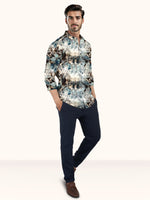 Load image into Gallery viewer, Men Smart Fit Floral Print Multicoloured Full Sleeve Shirt
