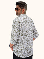 Load image into Gallery viewer, Men Smart Fit Floral Print Mustard Full Sleeve Shirt
