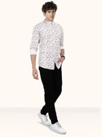 Load image into Gallery viewer, Men Smart Fit Floral Print Brown Full Sleeve Shirt
