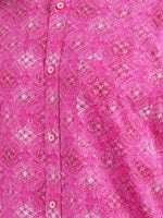 Load image into Gallery viewer, MENS COTTON PINK PRINTED SLIM FIT FULL SLEEVE CASUAL SHIRT

