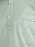 Load image into Gallery viewer, MENS POPCORN GREY PLAIN SLIM FIT SHORT KURTA
