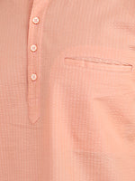Load image into Gallery viewer, MENS POPCORN ORANGE PLAIN SLIM FIT SHORT KURTA
