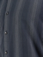 Load image into Gallery viewer, Men Smart Fit Stripped Black Full Sleeve Shirt
