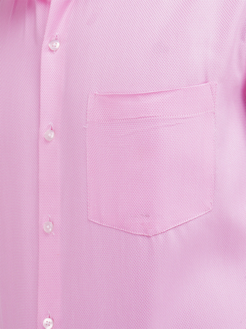 MENS PINK PLAIN SMART FIT FULL SLEEVE FORMAL SHIRT