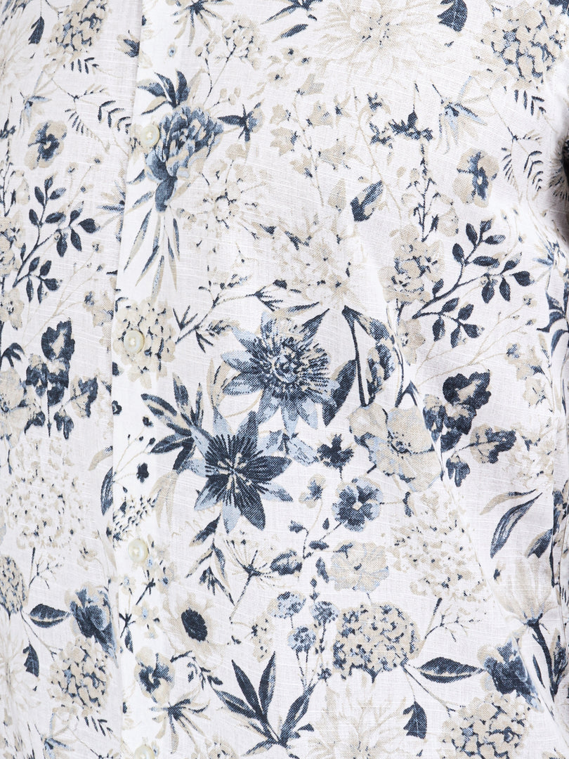Men Smart Fit Floral Print Multicoloured Full Sleeve Shirt