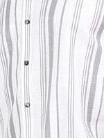 Load image into Gallery viewer, Men Smart Fit Stripped White Full Sleeve Shirt
