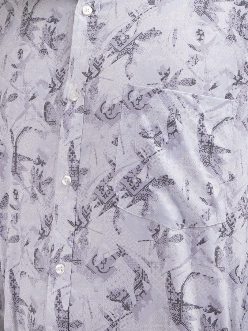MENS COTTON SKY PRINTED SMART FIT FULL SLEEVE FORMAL SHIRT