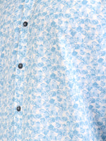 Load image into Gallery viewer, Men Smart Fit Floral Print Blue Full Sleeve Shirt
