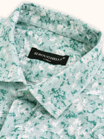 Load image into Gallery viewer, Men Smart Fit Floral Print Green Full Sleeve Shirt
