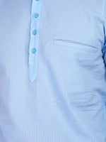 Load image into Gallery viewer, MENS POPCORN SKY PLAIN SLIM FIT SHORT KURTA
