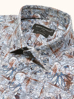 Load image into Gallery viewer, MENS COTTON MULTI COLOR PRINTED SMART FIT FULL SLEEVE FORMAL SHIRT
