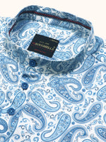 Load image into Gallery viewer, MENS COTTON SKY PRINTED SLIM FIT SHORT KURTA
