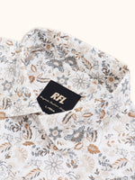 Load image into Gallery viewer, Men Smart Fit Floral Print Beige Full Sleeve Shirt
