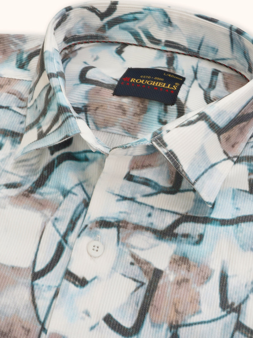 MENS CRACKER MULTI COLOR PRINTED SLIM FIT FULL SLEEVE CASUAL SHIRT
