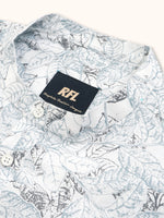 Load image into Gallery viewer, Men Smart Fit Floral Print White Full Sleeve Kurta
