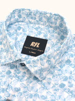 Load image into Gallery viewer, Men Smart Fit Floral Print Blue Full Sleeve Shirt
