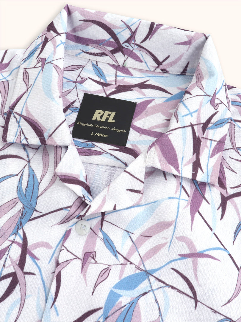 Men Smart Fit Floral Print Multicoloured Half Sleeve Shirt