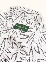 Load image into Gallery viewer, Men Smart Fit Floral Print White Full Sleeves Shirt
