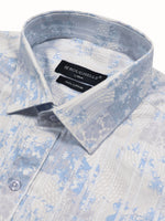 Load image into Gallery viewer, MENS COTTON SKY PRINTED SMART FIT FULL SLEEVE FORMAL SHIRT
