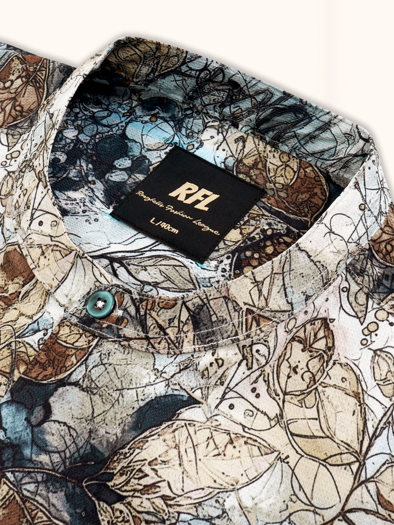 Men Smart Fit Floral Print Multicoloured Full Sleeve Shirt