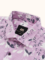 Load image into Gallery viewer, Men Smart Fit Floral Print Pink Full Sleeve Shirt
