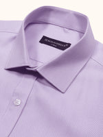 Load image into Gallery viewer, MENS PURPLE PLAIN SMART FIT FULL SLEEVE FORMAL SHIRT
