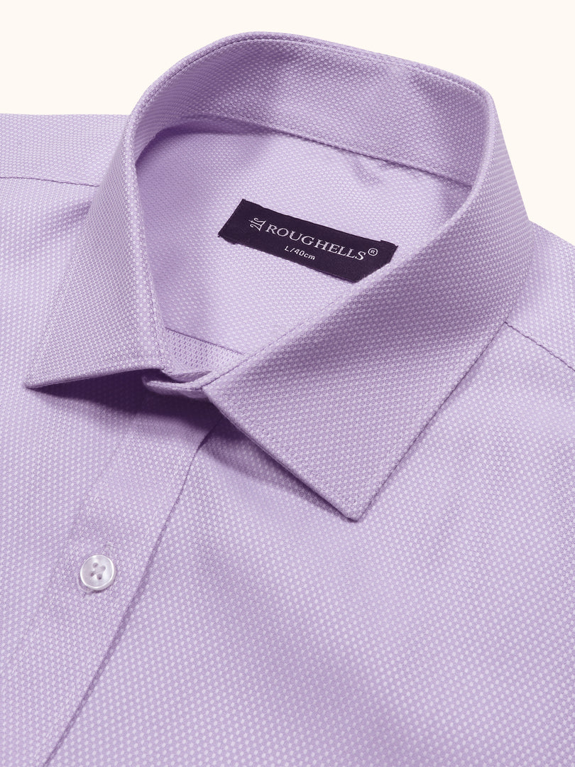 MENS PURPLE PLAIN SMART FIT FULL SLEEVE FORMAL SHIRT