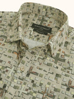 Load image into Gallery viewer, MENS COTTON MULTI COLOR PRINTED SMART FIT FULL SLEEVE FORMAL SHIRT
