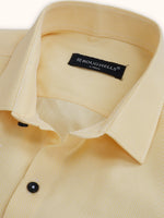 Load image into Gallery viewer, MENS YELLOW PLAIN SMART FIT FULL SLEEVE FORMAL SHIRT

