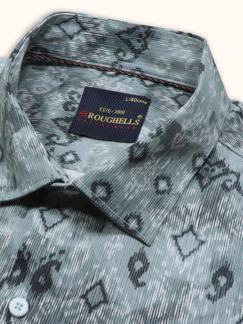 MENS CRACKER MULTI COLOR PRINTED SLIM FIT FULL SLEEVE CASUAL SHIRT