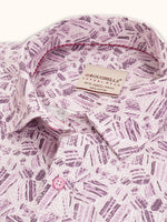 Load image into Gallery viewer, MENS COTTON PINK PRINTED SLIM FIT FULL SLEEVE CASUAL SHIRT
