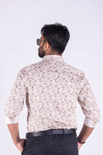 Load image into Gallery viewer, MENS COTTON PEACH PRINTED SLIM FIT FULL SLEEVE CASUAL SHIRT
