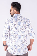 Load image into Gallery viewer, MENS CRACKER PRINTED SLIM FIT FULL SLEEVE CASUAL SHIRT
