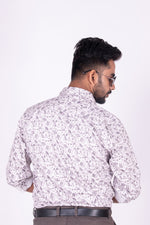 Load image into Gallery viewer, MENS COTTON BEIGE PRINTED SLIM FIT FULL SLEEVE CASUAL SHIRT
